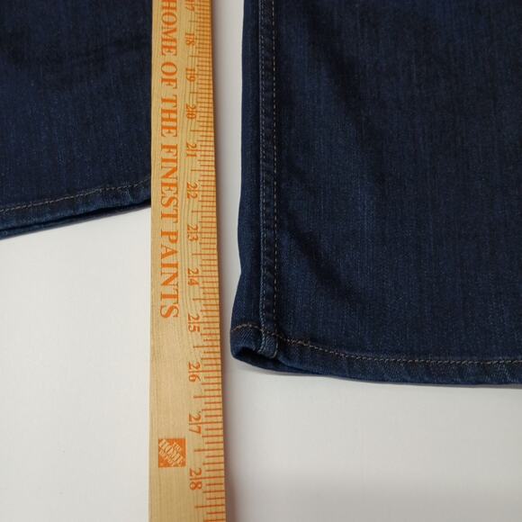 Lee Regular Fit Straight Leg Jeans Women's 16 Petite Blue Mid Rise Dark Wash - Picture 4 of 8